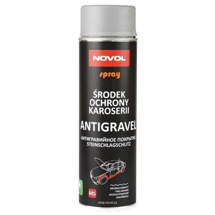 Антигравійне покриття в аерозолі сіре Novol Spray Antigravel MS Grey 500мл